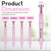 4 in 1 makeup pen for kids women females Makeup Pen - Refillable Makeup Pen for Easy Travel - Portable Makeup Set with Colored Eyeliner